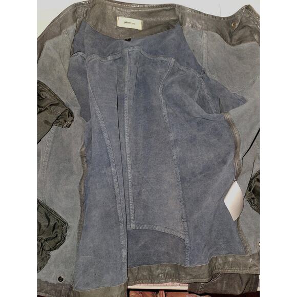 Jakett Soft Leather Jacket Gray Size Small - Picture 9 of 12